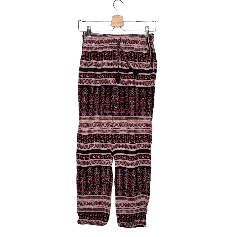 Urban Outfitters | UO Red and Pink Floral Boho Pants Size Small